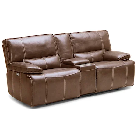 Power Console Reclining Loveseat with Power Headrests and USB Ports